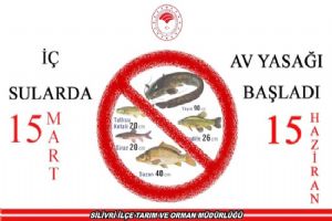 İç sularda av yasağı başladı