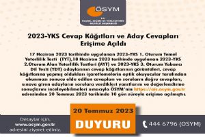 YKS program, kontenjan ve cevaplar yayınlandı