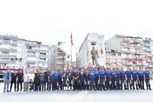 Zabıta Teşkilatı Atatürk Anıtı’na çelenk sundu