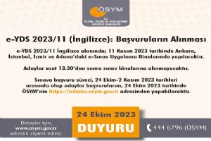 İngilizce başvuru işlemleri başladı