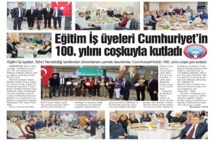 Eğitim İş üyeleri Cumhuriyet’in 100. yılını coşkuyla kutladı