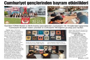 Cumhuriyet gençlerinden bayram etkinlikleri