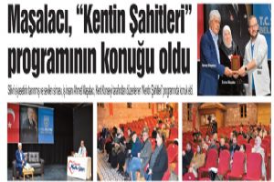 Maşalacı, “Kentin Şahitleri” programının konuğu oldu