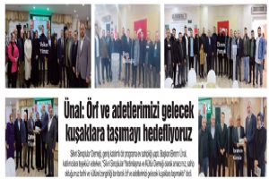Ünal: Örf ve adetlerimizi gelecek kuşaklara taşımayı hedefliyoruz