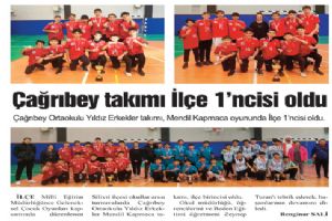 Çağrıbey takımı İlçe 1’ncisi oldu