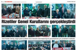 Rizeliler Genel Kurullarını gerçekleştirdi