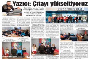 Yazıcı: Çıtayı yükseltiyoruz