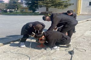 Sarıbekir Lisesinde bahçe düzenlemesi