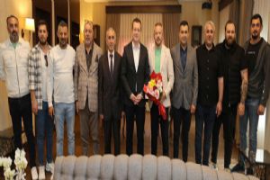 Silivri Emlakçılar Derneği üyeleri, Balcıoğlu’yla bir araya geldi