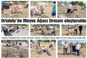 Ortaköy’de Meyve Ağacı Ormanı oluşturuldu
