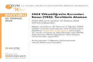 2024 Yükseköğretim Kurumları Sınavı tercihleri başladı
