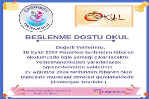 Çağrıbey Ortaokulu’ndan velilere önemli duyuru