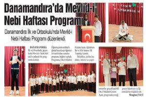 Danamandıra’da Mevlid-i Nebi Haftası Programı