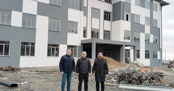 Silivri Ayfar Mesleki ve Teknik Anadolu Lisesi inşaatında inceleme