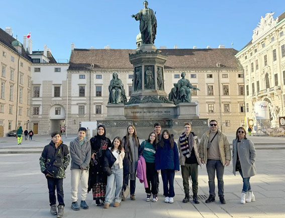 Çağrıbey Ortaokulu öğrencileri Erasmus+ kapsamında Viyana’daydı
