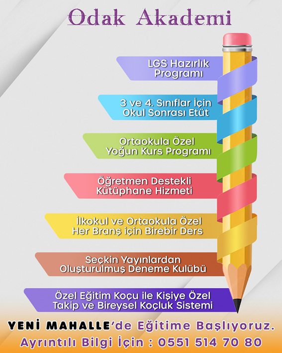 Odak Akademi Yeni Mahalle’de eğitime başlıyor