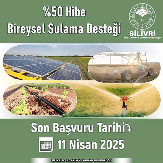 Bireysel Sulama Sistemlerine %50 Hibe Desteği