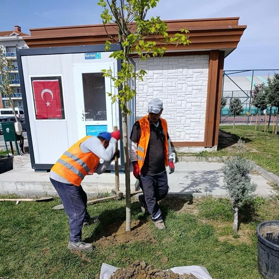 Silivri’de yeşil alanlarda bakım çalışmaları aralıksız sürüyor