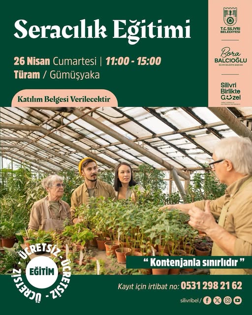 Silivri Belediyesi’nden Seracılık Eğitimine davet