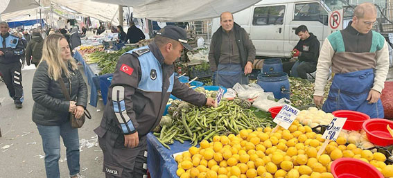 Silivri Belediyesi Zabıta Müdürlüğü'nden Semt Pazarı’nda sıkı denetim