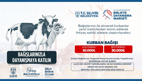 Silivri Belediyesi’nden Kurban Bayramı öncesi anlamlı dayanışma çağrısı