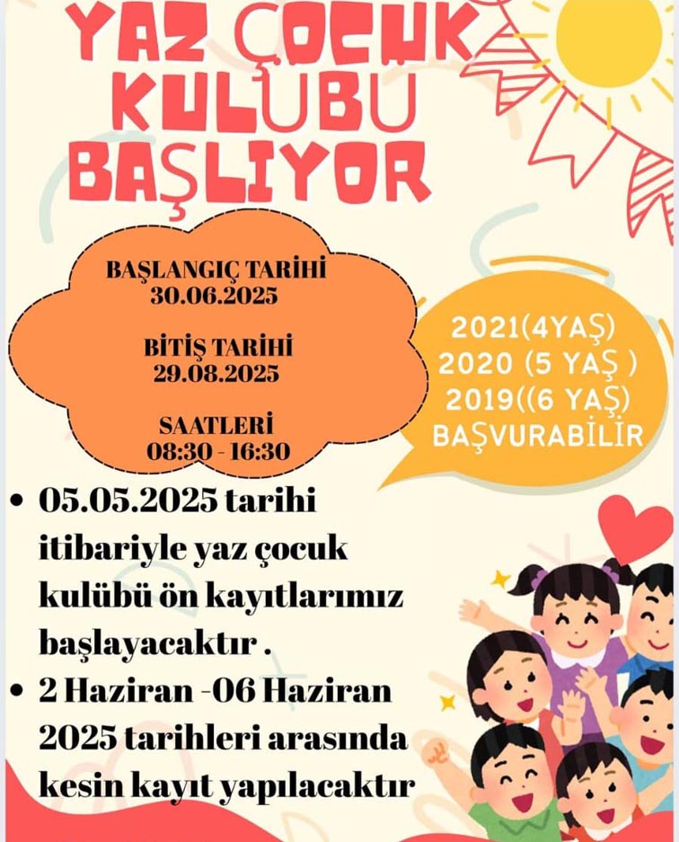 Silivri Abdullah Aliye Can Anaokulu'nda Yaz Çocuk Kulübü