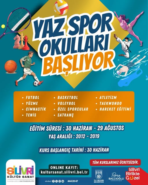 Silivri’de Yaz Spor Okulları başlıyor