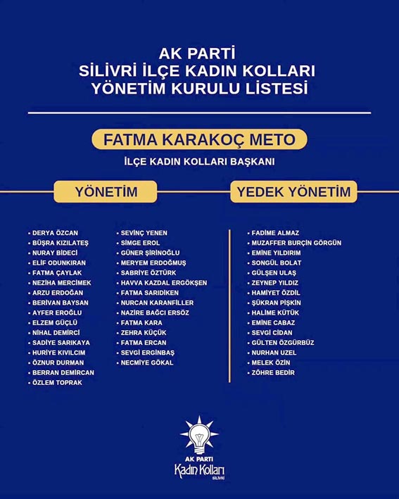 Silivri AK Parti İlçe Kadın Kollarında yeni dönem