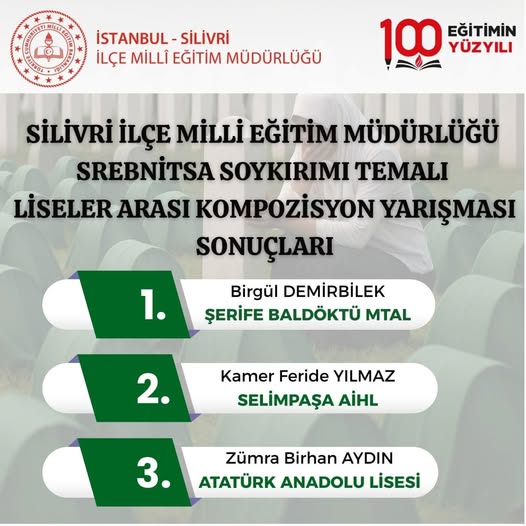 Srebrenitsa Temalı Kompozisyon Yarışmasında dereceye girenler belli oldu