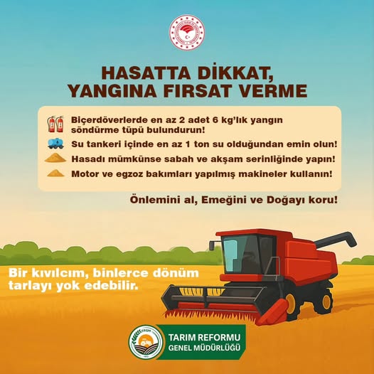 Silivri Tarım Müdürlüğü: Bir kıvılcım binlerce dönümü yakabilir!