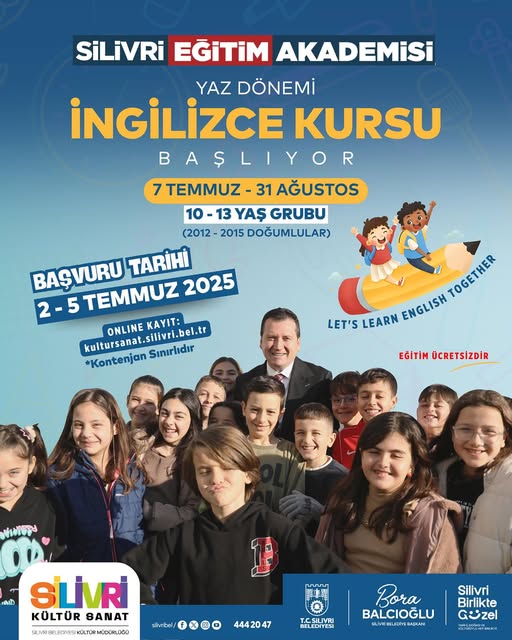 Silivri Belediyesi’nden Çocuklara Ücretsiz Yaz Dönemi İngilizce Kursu