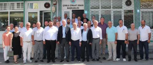 Sabri Özer, TZOB Başkanı Şemsi Bayraktar’ın Tekirdağ temaslarına katıldı