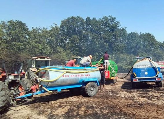 Silivri Kurfallı Ve Beyciler’de çıkan yangın kısa sürede söndürüldü