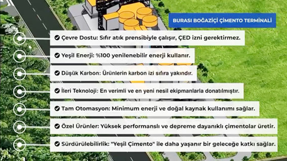 Boğaziçi Beton’dan ‘çimento fabrikası’ iddialarına yanıt: “BURASI FABRİKA DEĞİL, ÇEVRE DOSTU TESİS”