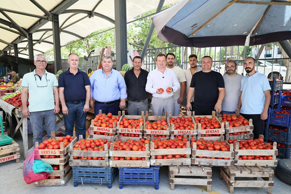 Balcıoğlu’ndan Değirmenköy Köylü Pazarı esnafına ziyaret