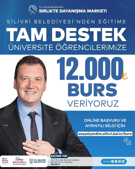 Silivri Belediyesi’nden üniversite öğrencilerine 12 Bin TL burs desteği
