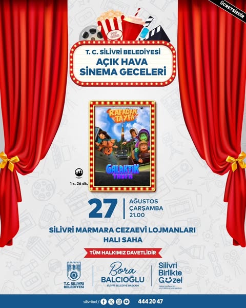Silivri’de Açık Hava Sinema keyfi devam ediyor