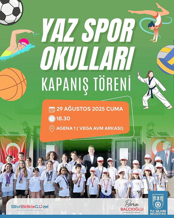 Silivri’de Yaz Spor Okulları Kapanış Töreni