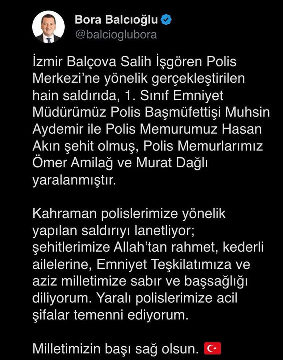 Silivri Belediye Başkanı Balcıoğlu’ndan şehitlerimize başsağlığı mesajı