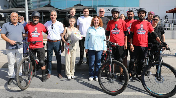 Silivri CHP Örgütü “Özgürlüğe Pedal Çeviriyoruz” Ekibini karşıladı