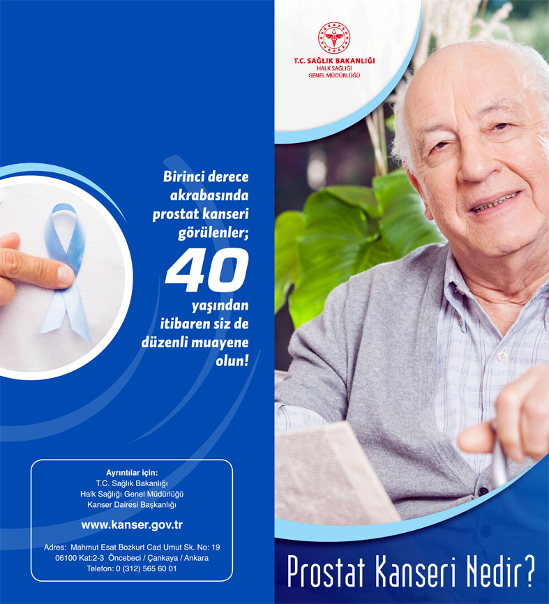 Erkeklerde en sık görülen kanser türleri arasında Prostat 2. sırada yer alıyor