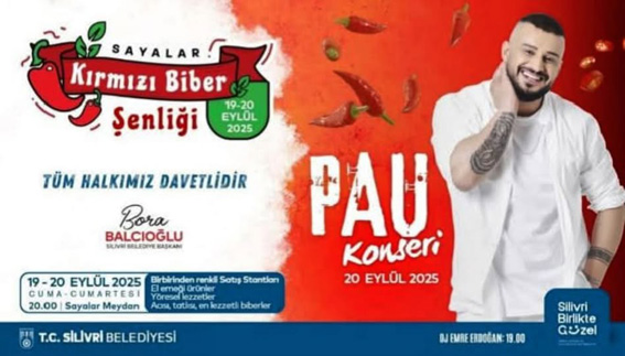 Silivri Sayalar’da Kırmızı Biber Şenliği 19-20 Eylül’de