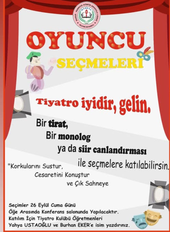 Silivri HASGAL Tiyatro Kulübü yeni oyuncularını arıyor