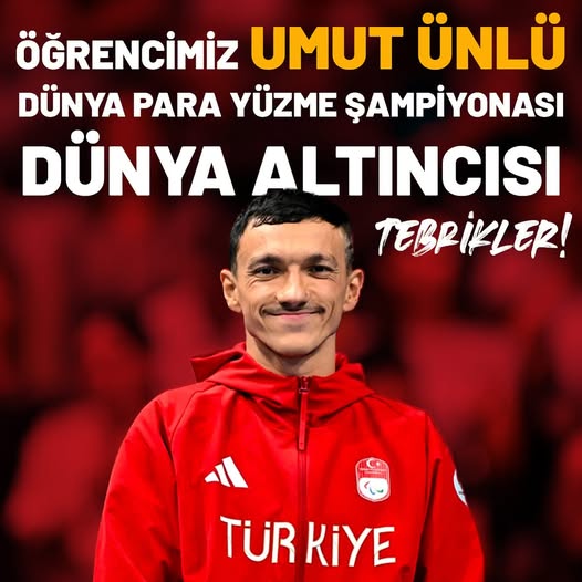 Rumelili Sporcu Umut Ünlü Dünya Altıncısı oldu