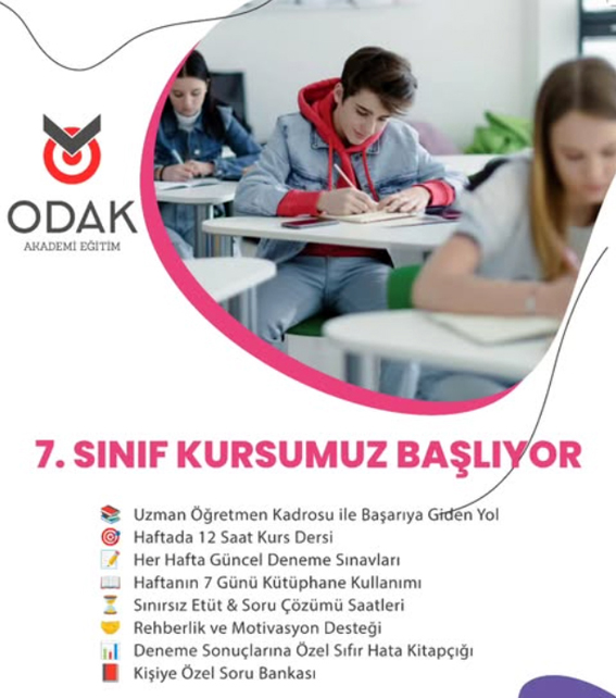 Silivri Odak Akademi’de 7. Sınıf Kursları başlıyor