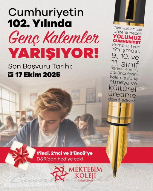 Cumhuriyetin 102. yılında Genç Kalemler Yarışıyor