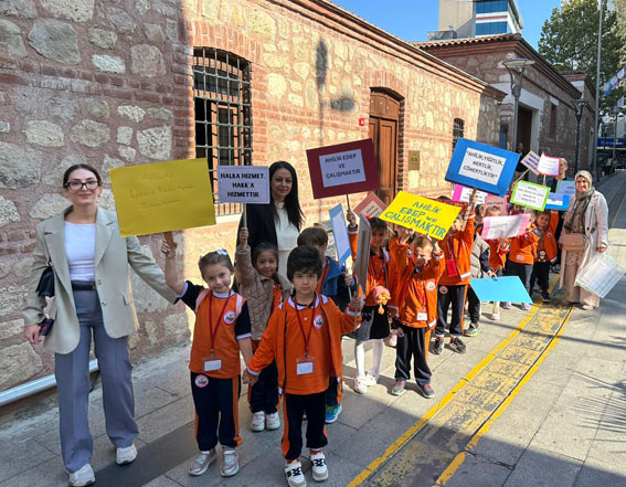 Silivri Abdullah Aliye Can miniklerden Ahilik Yürüyüşü