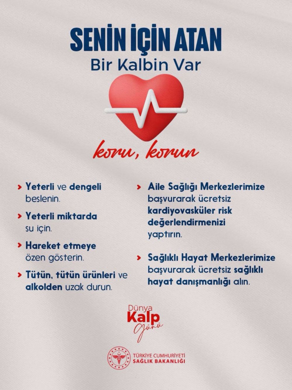Silivri İlçe Sağlık Müdürlüğünden “Dünya Kalp Günü” Mesajı