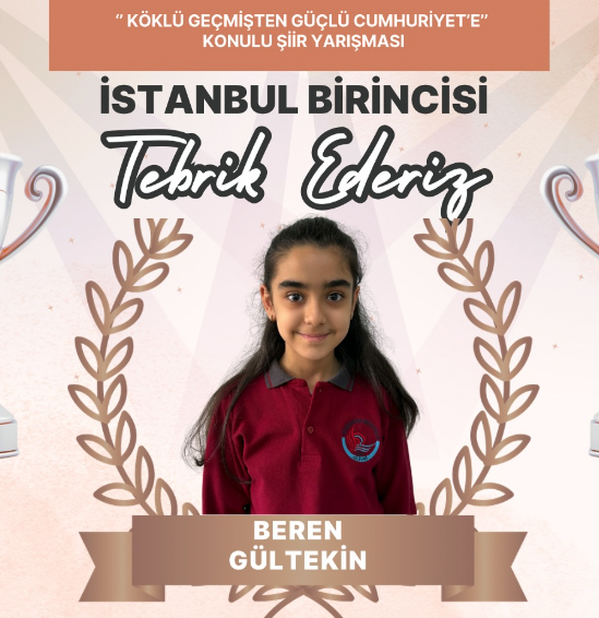 Silivri Gümüşyaka Ortaokulu Öğrencisi Beren Gültekin’den İstanbul Birinciliği