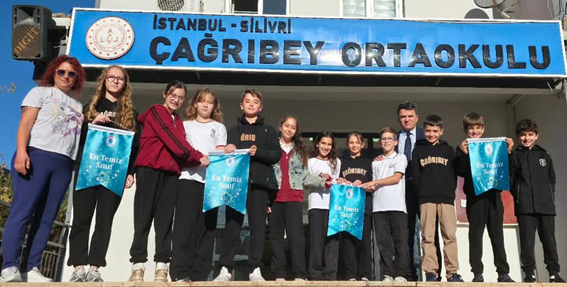 Silivri Çağrıbey Ortaokulu’nda “Ben Temiz Sınıfım Temiz” Projesiyle örnek davranış